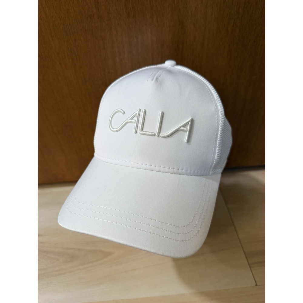 NWT Calia OSFM Trucker Hat Women's Pure White Embroidered Snapback Carrie